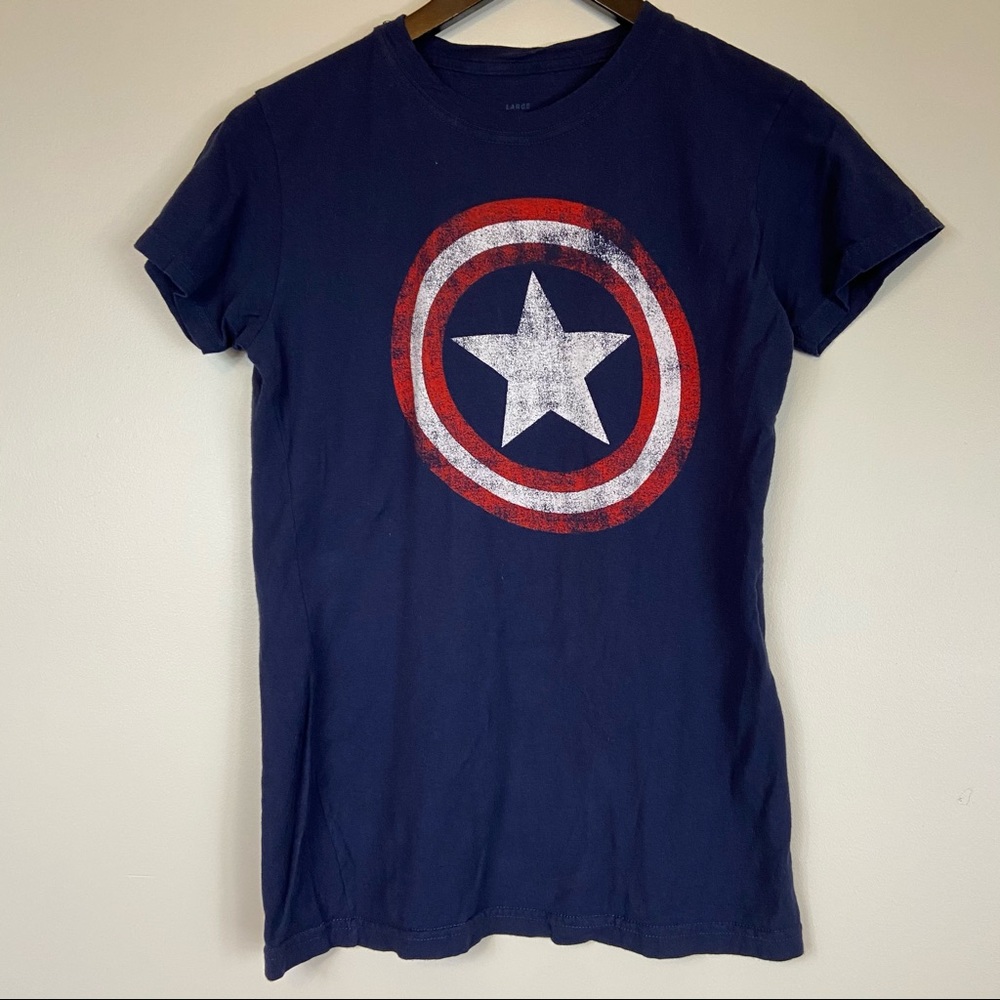 4/$25 Marvel Navy Captain America tee t-shirt